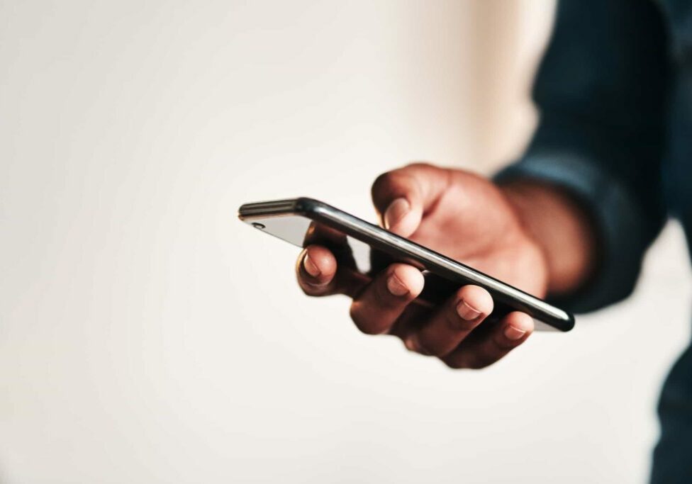 man holding a cellphone