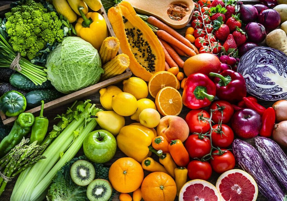  rainbow colored fruits and vegetables