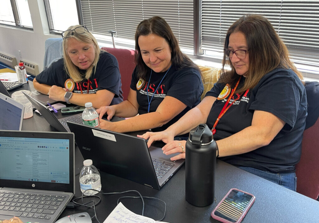 VSAT members Pamela Wilson, Christine Kratzel and Marlena Karipidis