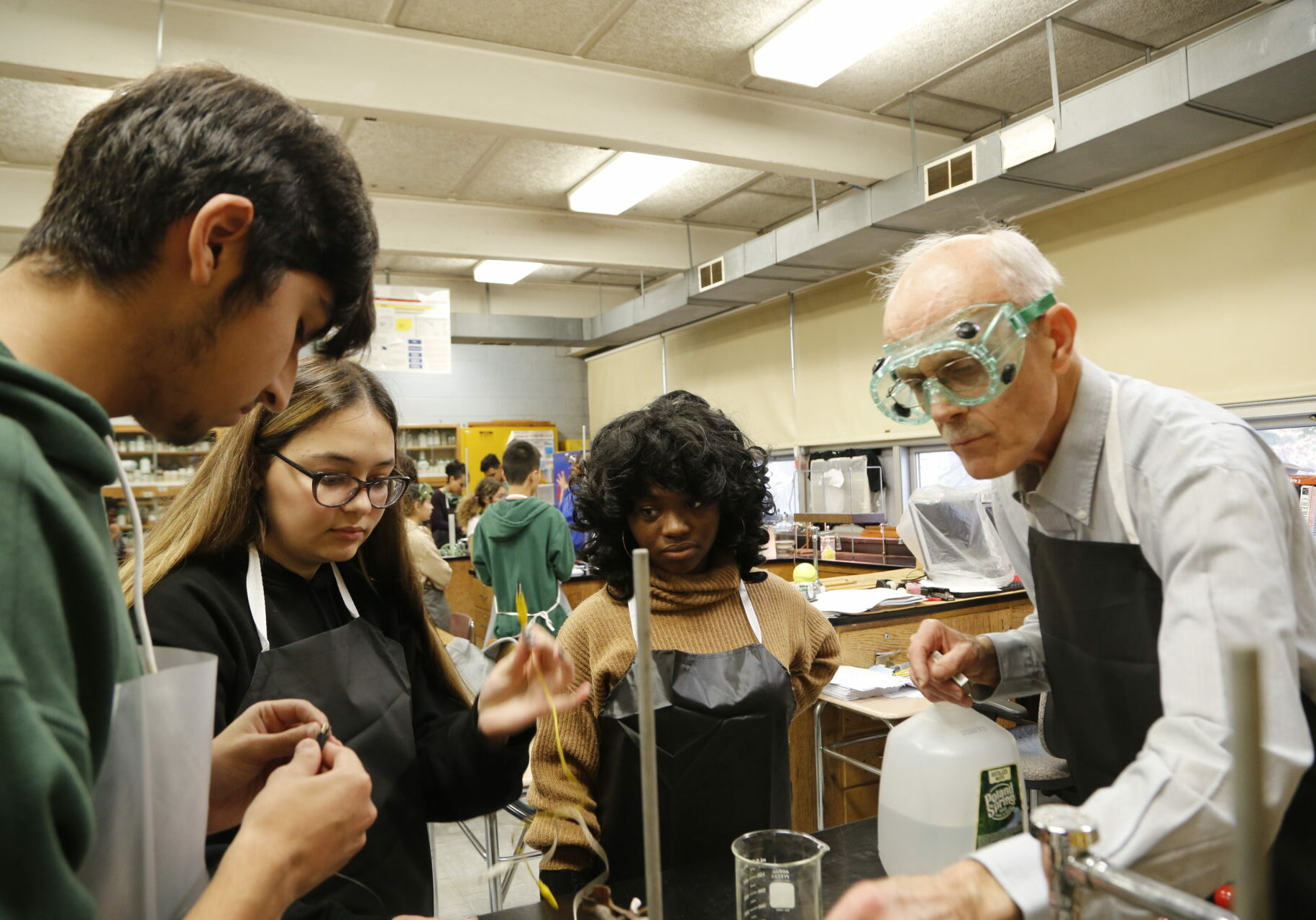 Roselle Park chemistry and physics teacher Raymond Bangs builds strong relationships with his students, getting to know them and their interests.