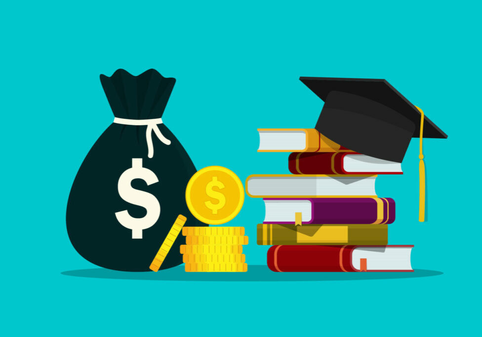 money and college books clip art